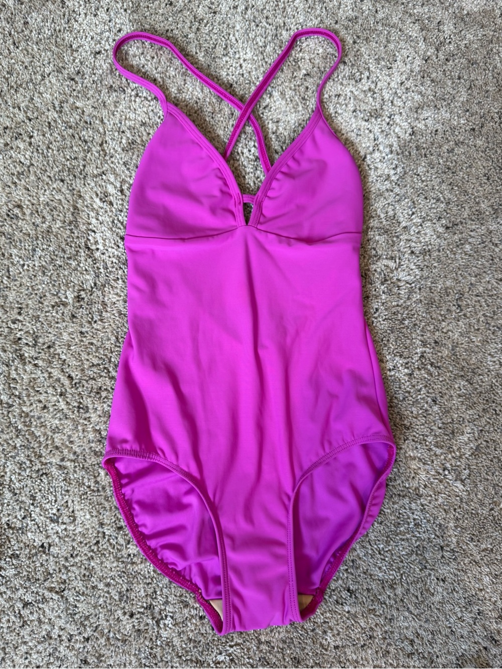 Eleve Dancewear Hot Pink Leotard with Crossback Straps